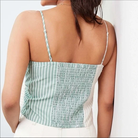 Mare Mare x Anthropologie Green Tie-front Tank TopNWT Size Small